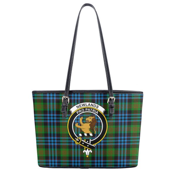 Newlands Tartan Crest Leather Tote Bag Supply - Image 2
