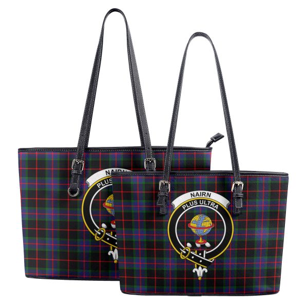 Nairn Tartan Crest Leather Tote Bag For Cheap - Image 4