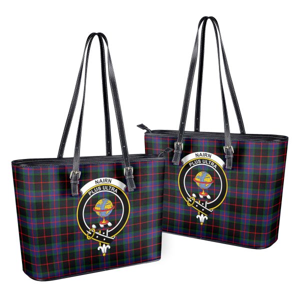Nairn Tartan Crest Leather Tote Bag For Cheap