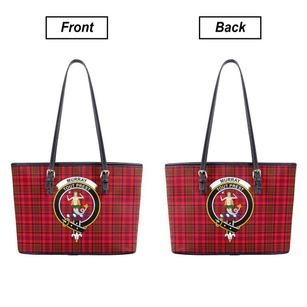 Murray of Tulloch Modern Tartan Crest Leather Tote Bag Online Hot Sale - Image 3