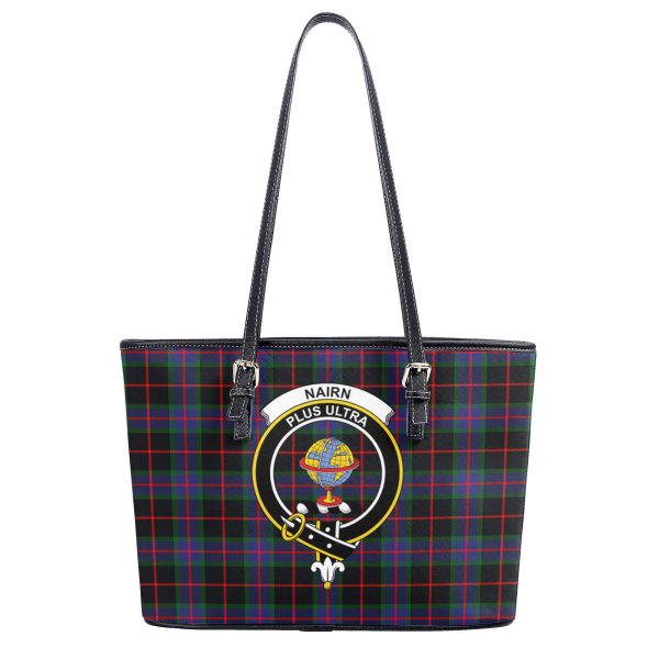 Nairn Tartan Crest Leather Tote Bag For Cheap - Image 2