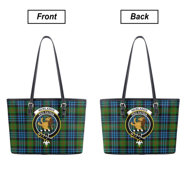 Newlands Tartan Crest Leather Tote Bag Supply - Image 3