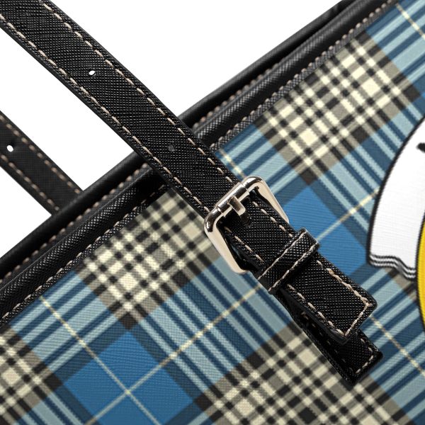 Napier Ancient Tartan Crest Leather Tote Bag Discount - Image 5