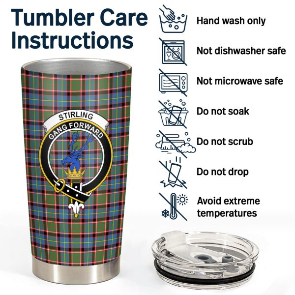 Stirling (of Cadder-Present Chief) Tartan Crest Tumbler Online Sale - Image 4