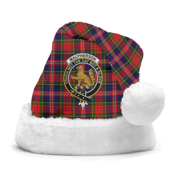 MacPherson Modern Tartan Crest Christmas Hat Online now