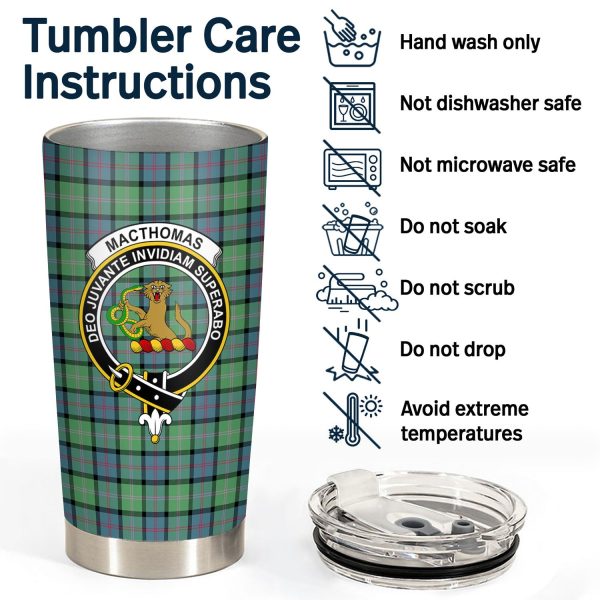 MacThomas Ancient Tartan Crest Tumbler Sale - Image 4