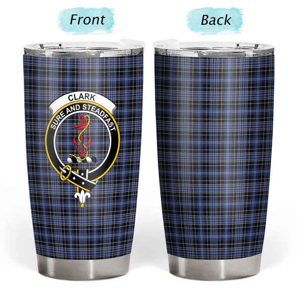 Clark Modern Tartan Crest Tumbler For Sale - Image 3