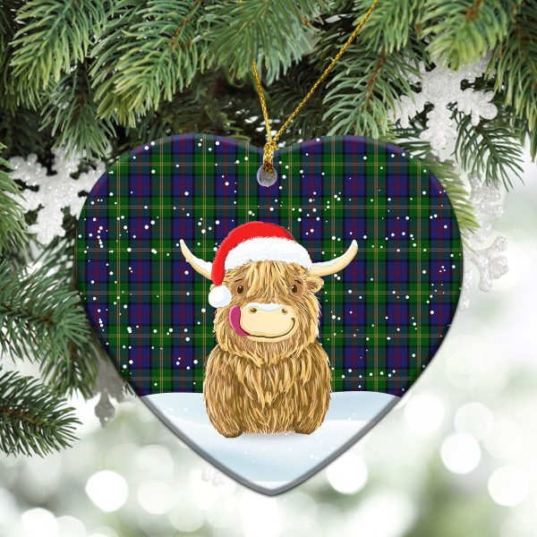 McComb Tartan Christmas Ceramic Ornament - Highland Cows Style on Sale - Image 5