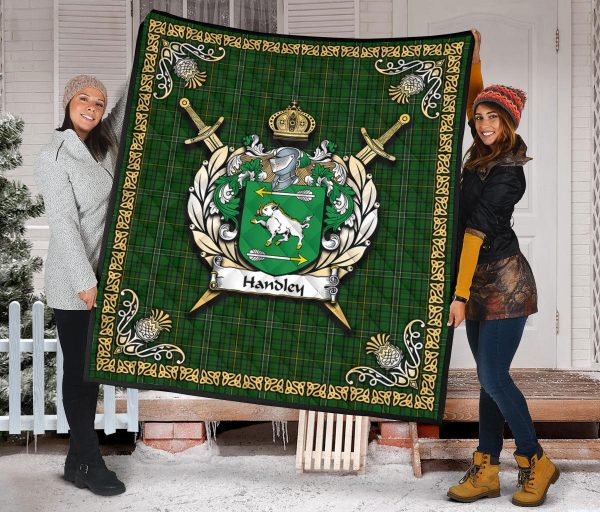 Handley Tartan Crest Premium Quilt - Celtic Thistle Style Fashion - Image 2