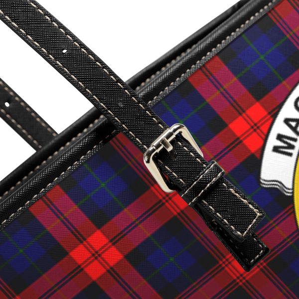 MacLachlan Modern Tartan Crest Leather Tote Bag on Sale - Image 5