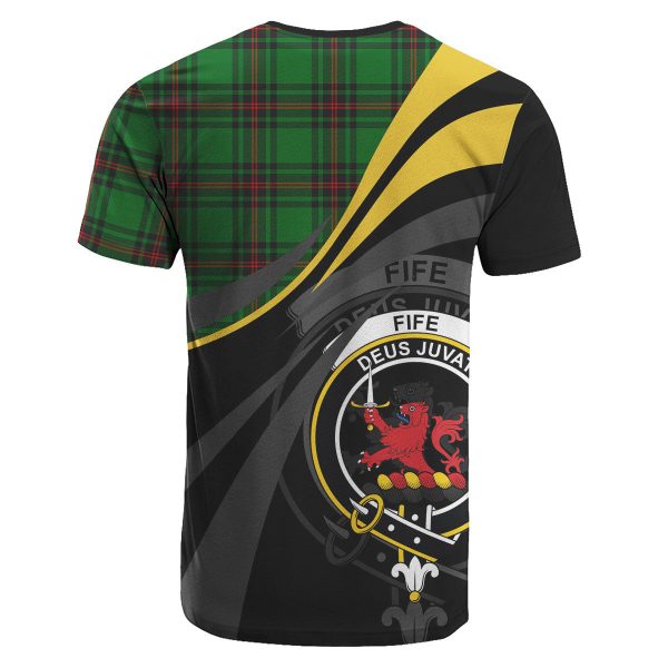Fife District Tartan Crest T-shirt - Royal Coat Of Arms Style For Cheap - Image 2