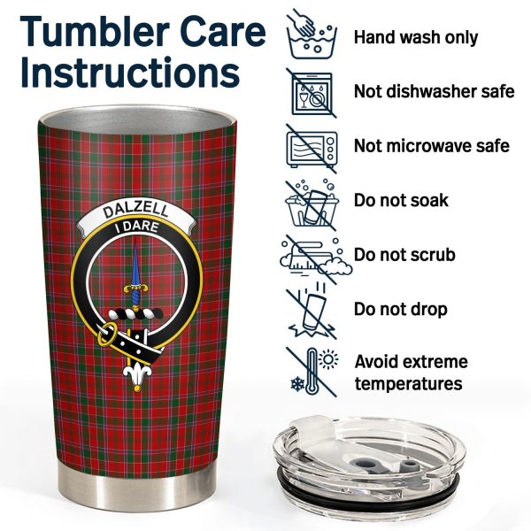 Dalzell Tartan Crest Tumbler Online Sale - Image 4