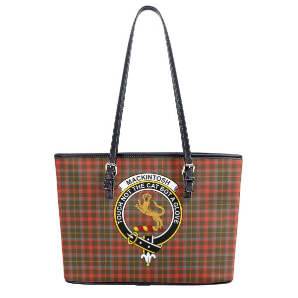 MacKintosh Hunting Weathered Tartan Crest Leather Tote Bag Online Sale - Image 2