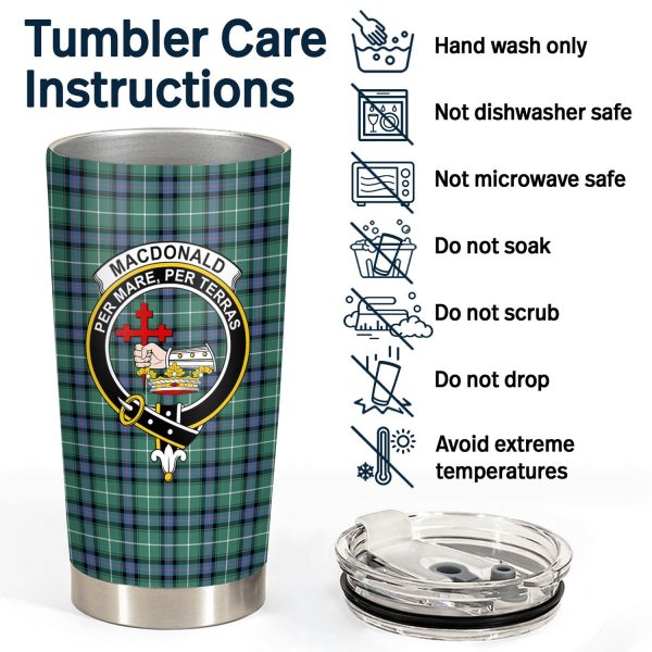 MacDonald of the Isles Hunting Ancient Tartan Crest Tumbler Cheap - Image 4