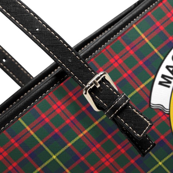 MacKintosh Hunting Modern Tartan Crest Leather Tote Bag For Cheap - Image 5