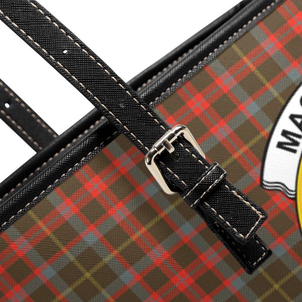 MacKintosh Hunting Weathered Tartan Crest Leather Tote Bag Online Sale - Image 5