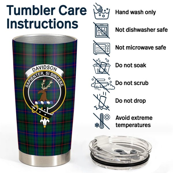 Davidson Modern Tartan Crest Tumbler Hot on Sale - Image 4