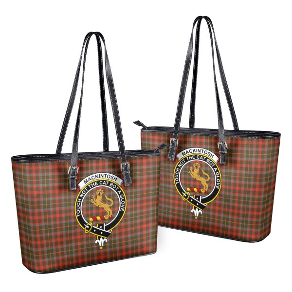 MacKintosh Hunting Weathered Tartan Crest Leather Tote Bag Online Sale